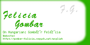 felicia gombar business card